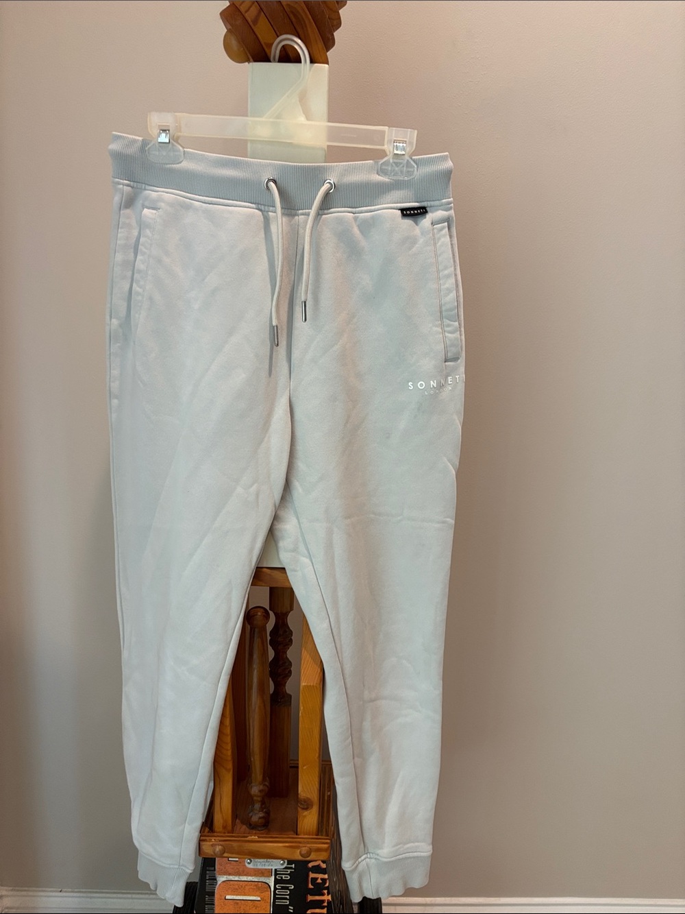 Men's Light Gray Drawstring Joggers